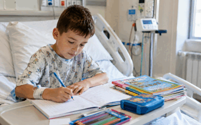 Școala din spital: Copiii bolnavi învață în 10 spitale din București
